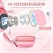 MIDOLA Headphone Kids Volume Limited 85/110dB Wired Over-Ear/On-Ear Foldable Headset with Inline Cable AUX 3.5mm Cord Mic for Boy Girl Child PC Notebook Tablet Pink