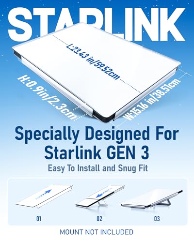 Image of Starlink Standard Gen 3 Protective Case Cover,Hard Shell Satellite Dish Accessories Protector for Starlink Gen3, Waterproof, Shockproof, Signal-Safe, to Shield from Rocks, Sand and Hail