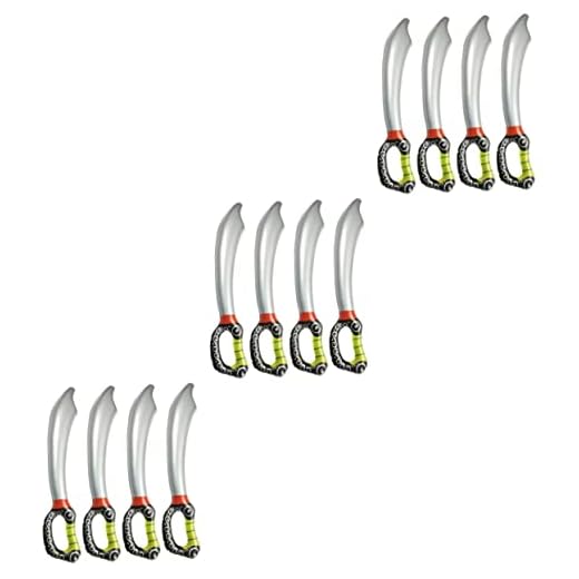 Toyvian 12 Piezas Cuchillo Pirata Inflable Juguetes Inflables De Cosplay Juguetes De Maquillaje Juguete De Maquillaje Decorar Víspera De Todos Los Santos Cloruro De Polivinilo Niño