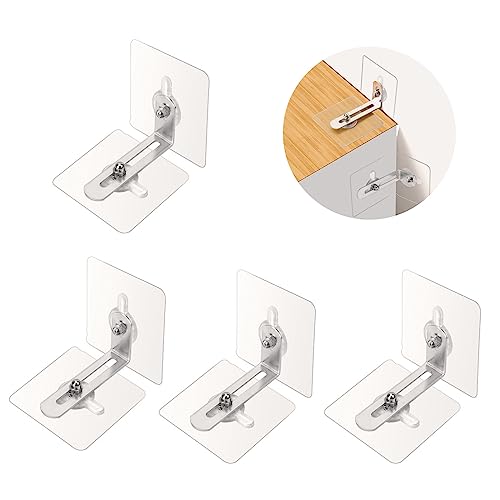 Ootsr Correas De Muebles Seguridad Antivuelco, Anclajes De Pared Sin Taladro Autoadhesivo Para Bebé Protección, Soporte De Pared Anti-Punta 4 X Adhesivos De Anclajes Para Muebles