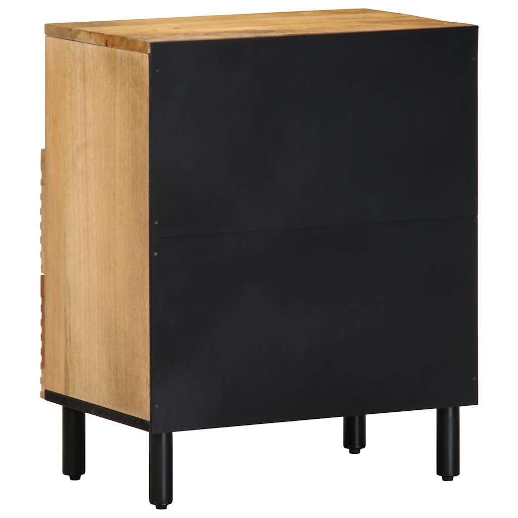 Mobiletto portaoggetti Comodino per camera da lettoComodino Marrone 50x33x60 cm in Legno Massello di MangoAdatto alle camere da letto
