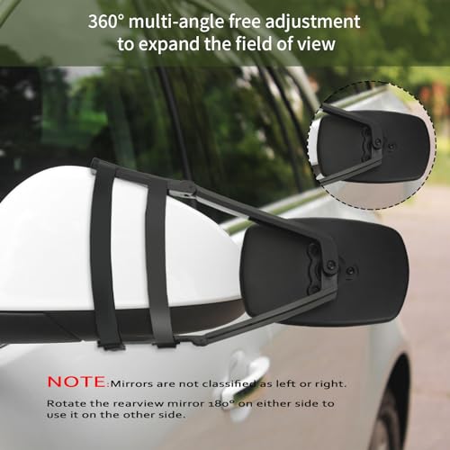 Frienda FRIENDA-TOWING MIRRORS-1008 2 Pieces Mirror Extenders Towing Universal Clamp-On Towing Mirror Adjustable 360 Degree Rotation Towing Mirror For Vehicle Car Truck Trailer thumb #3
