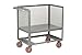 Little Giant RP3X-2436-6PY 3-Sided Raised Platform Bulk Handling Box Truck with 3/4" Expanded Metal Sides, 2000 lbs Capacity, 36" Length x 24" Width