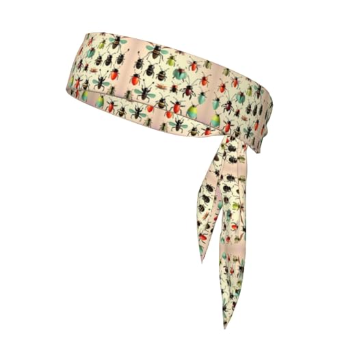 Cartoon Small Insects Sports Bandage Headscarf is Unisex, Light and Comfortable, Suitable for All Kinds of Sports Scenes