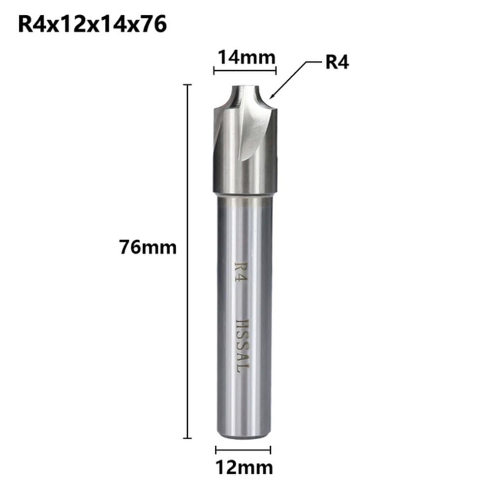 1 pieza de fresa extremo redondeado esquinas R1.0-R12 HSS, radio, broca enrutador CNC, chaflán carburo(R4.0)