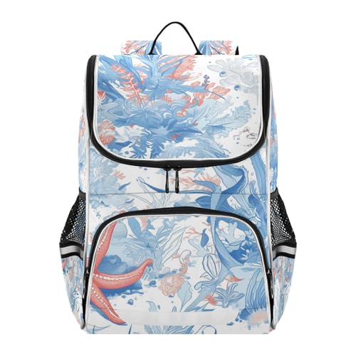 Mochila infantil reflectante de algas marinas con espalda acolchada