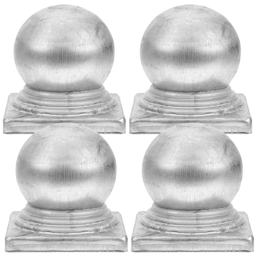 Tapas de Postes para Cercados de Hierro Plata con Acabado Elegante de Alta Gama