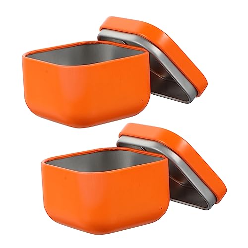 ERINGOGO Metal Candle Tins Lids 2 Pack Airtight DIY Candle Holders Storage Containers Tea Sugar