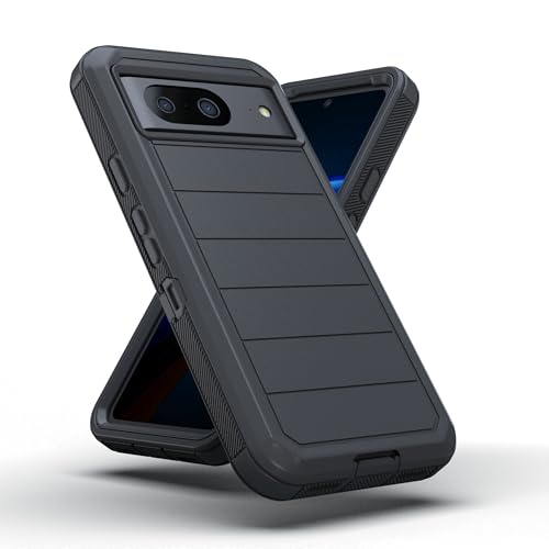 Image of Pirum Protective Back Case Compatible for Google Pixel 8 Cover PC + TPU Full Body Shockproof Drop Protection - Black