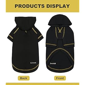Basic Dog Hoodie Sweatshirts, Pet Clothes Hoodies Sweater with Hat and Leash Hole, Soft Cotton Outfit Coat for Large Medium Small Dogs, Black (Medium) Basic Dog Hoodie Sweatshirts, Pet Clothes Hoodies Sweater with Hat and Leash Hole, Soft Cotton Outfit Coat for Large Medium Small Dogs, Black (Medium)