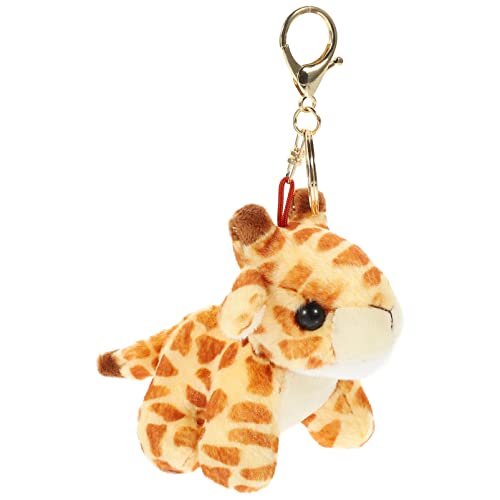 Toyvian Giraffe Keychains Plush Animals Keyring Stuffed Pet Animals Keychain Charm Handbag Pendant for Bag Purse Wallet