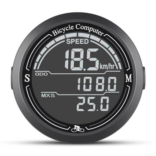 Computer da bicicletta wireless con display luminoso, tachimetro impermeabile ad alta precisione per mountain bike e bici da strada, contachilometri da ciclismo con grande schermo, a lunga durata