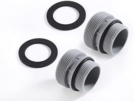 ECOPOOLTECH Pool Hose Adapter 1 1/4 to 1 1/2 inch, (Convert 40mm F NPT to 1.5 inch Standard Hose) converting Pool Pumps, Filters, Heat Pumps to 1 1/2 inch Hose with Screw-on nut.(2 Pack).