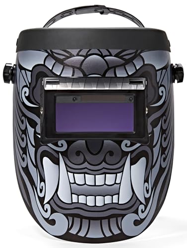 ICONIC WELD Auto Darkening Welding Helmet - Flip Up Lens, Lightweight, Shade #4/9-13 (Chiwoo Emperor)