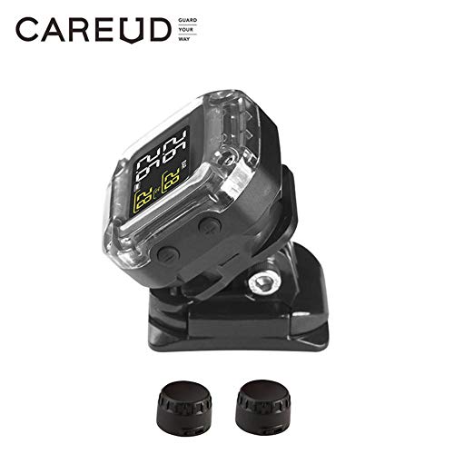 evergreemi Motorcycle Tire Pressure Monitoring System, Wireless TPMS Tires Motor, Auto Tyre Alarm System for Two-Wheeled Motorcycle