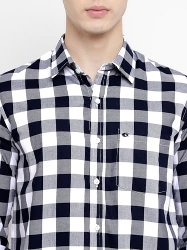 Image of Allen Cooper Checks Shirts for Men - 100% Cotton Comfort Fit Casual and Formal Shirt - Breathable, Soft, Classic Style (Multiple Colors)