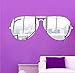 Produktbild Vandelkt Sonnenbrille Acryl Spiegel Wandaufkleber Wohnzimmer Schlafzimmer Hintergrund Home Decoration 51X20 Cm, Silber