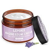 LEPONIX Magnesium Cream for Sleep, Magnesium Body Butter, Leg Cramps & Pain, Muscle Relaxation, Magnesium Lotion for Sleep, Magnesium Balm for Men Women, Safe for Kids (120ml, Lavender)