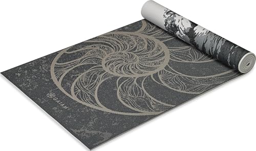 Image of Gaiam Yoga Mat - Premium 6mm Print Reversible Extra Thick Non Slip Exercise & Fitness Mat for All Types of Yoga, Pilates & Floor Workouts (68 inch x 24 inch x 6mm Thick)