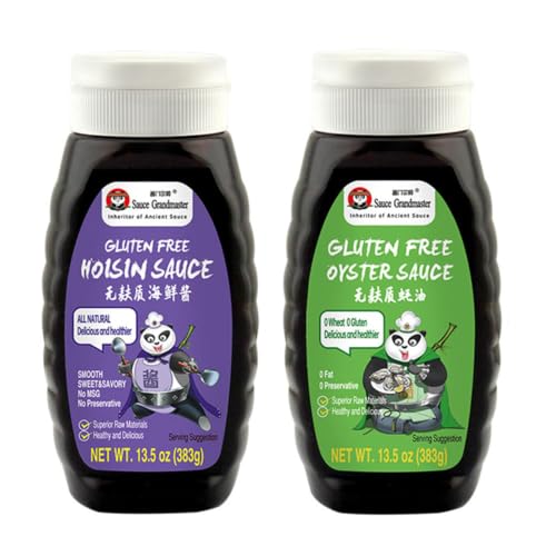 Image of Sauce Grandmaster Asian Sauce Bundle Gluten Free Oyster and Hoisin Sauce | Premium Oyster Sauce with 70% Oyster Extract Plus Sweet Hoisin, Clean Ingredients for Stir Fry, Marinades, BBQ and Dipping