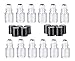 12 Stück 2ml Mini Klarglas Roll-on Flaschen leer nachfüllbar ätherisches Öl Glas Roller Ball Flasche Parfüm Lipgloss Kosmetik Proben Fläschchen Behälter mit schwarzer Kappe