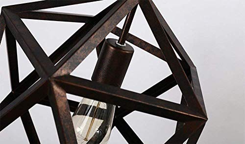 Lustre géométrie 45cm suspension industrielle plafonnier salon restaurant - 5