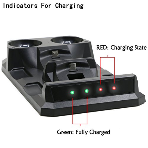 LILY PS VR / PS Move oplader/controller laadstation voor PS4 / PS VR / PS Move (Dual Charger Dock voor DualShock 4… - Image 4