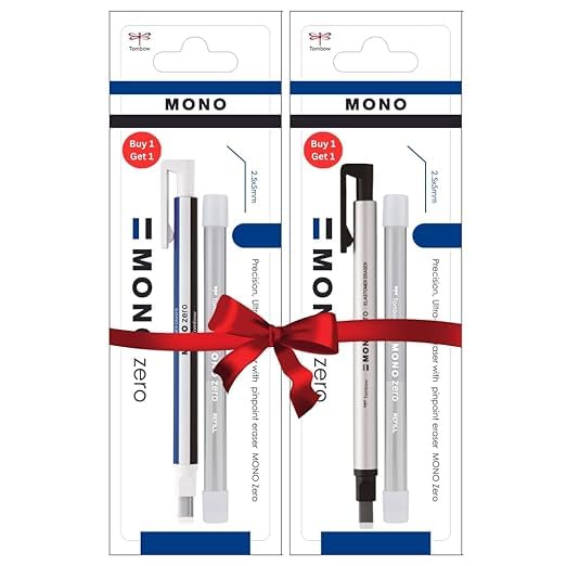 Limited Edition Pack Buy 1 and Get 1 Free| Tombow Mono Zero Eraser Value Pack| Rectangle 2.5 mm