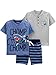Simple Joys by Carter's 3-Piece Playwear Set Ensemble t-Shirt pour bébé et Enfant, Requin/Chomp, 5 Ans