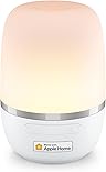 meross RGBWW WLAN LED Nachttischlampe Funktioniert mit Apple HomeKit, Dimmbar Atmosphäre Nachtlampe für Schlafzimmer Wohnzimmer mit USB-Kabel, Funktioniert mit Alexa und Google Home