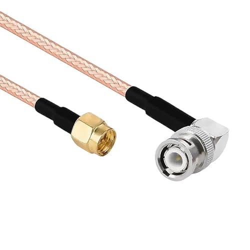 RG142 �P�[�u�� BNC �I�X���p - SMA �I�X ���X �R�l�N�^ R*/F �s�O�e�[�� �P�[�u��(Army green,0.2m)