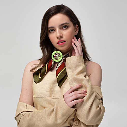 HESTYA 4 Pcs 80s T Shirt Clips 80s Accessories for Women Plastic Dress Scarf Ring Fashion Shirt Clips for Women Clothing4