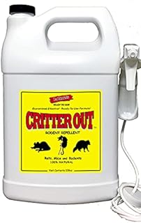Mouse & Rat Repellent: Peppermint Oil Rodent Repellent, Get Rid of Rats, Mice & Rodents in Your Home & Outside, Protect Engine Wiring, Prevent Nesting, Stops Chewing. Critter Out 1 Gallon Ready to Use