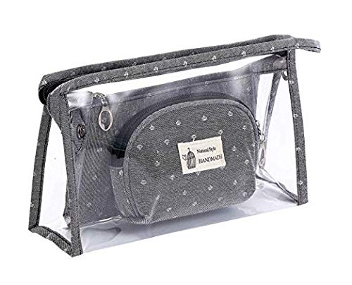 Okayji PVC & polyester Toiletry Bag (Set of 3) (Grey_Pouch_Purse_Bag)-image-15