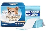 Honey Care All-Absorb, Small 17.5" x 23.5", 120 Count, Dog and Puppy Training Pads, Ultra Absorbent and Odor Eliminating, Leak-Proof 5-Layer Potty Training Pads with Quick-Dry Surface, Blue, A05