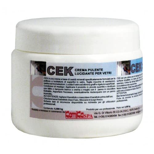 CEK - Crema per vetri - Pulisce, lucida ed elimina macchie, residui e incrostazioni