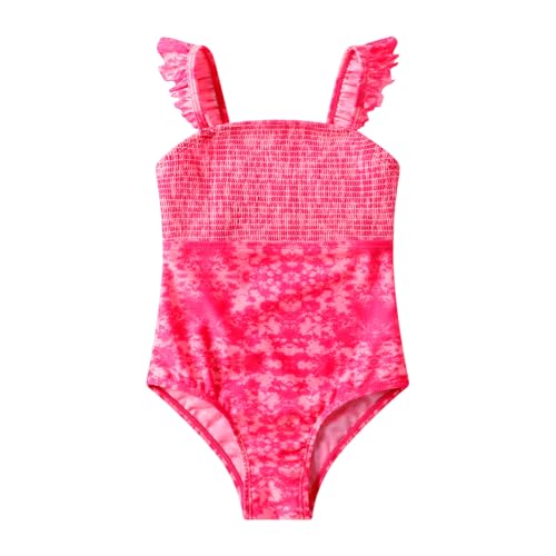 LIZENS Girls Swimwear One Piece Ruffle 2-12 Years Swimsuit Beach Bathing Suit for Kids