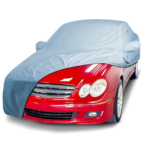 Image of iCarCover Premium Car Cover for 1997-2009 Mercedes-Benz CLK-Class Heavy Duty Waterproof All-Weather Automobiles Custom Fit Indoor Outdoor UV Snow Protection Covers with Straps and Bag
