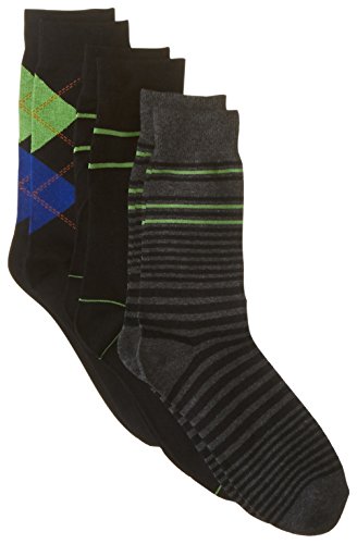 Ben Sherman Men's 3 Pack Albert Crew Socks, Red, One Size