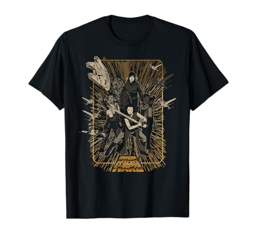 T-shirt Star Wars Last Jedi Epic Golden Poster cadeau idéal pour fan