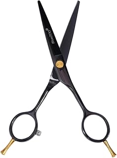 Beavorty 1 Peça Tesoura De Cabeleireiro De Aço Inoxidável Tesoura Doméstica Para Corte De Cabelo Tesoura Japonesa Tesoura Preta Texturização Tesoura De Salão Tesoura De Corte De Cabelo