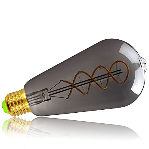 Lightingdesigner Bombilla LED Edison 4W Regulable 2700 Kelvin Vidrio Ahumado 220-240V E27 (ST-64) Cover