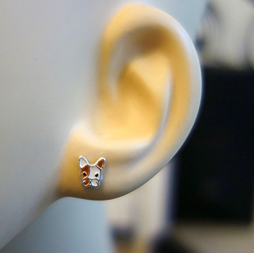 Orecchini a forma di cane in argento Sterling