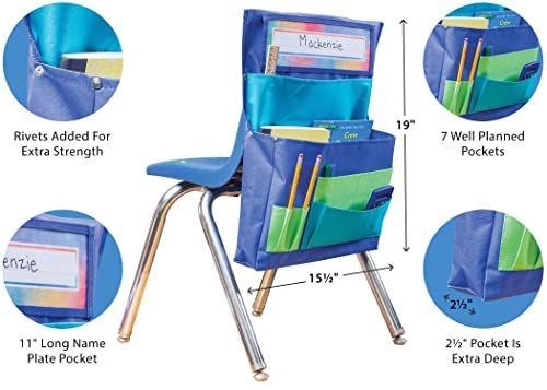 Image of Teacher Created Resources Blue, Teal & Lime Chair Pocket (TCR20970)