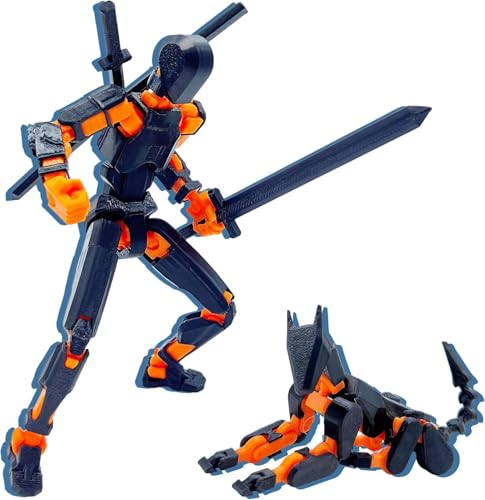 Image of 2 Pcs Action Figure, Dummy 13 Action Figure Toys, Polyarticular Movable Titan 13 Action Figure Action, High Degree&Freedom Multi Articular Stick Titan, 3D Printed Toys for Desktop Decor&Game Lovers