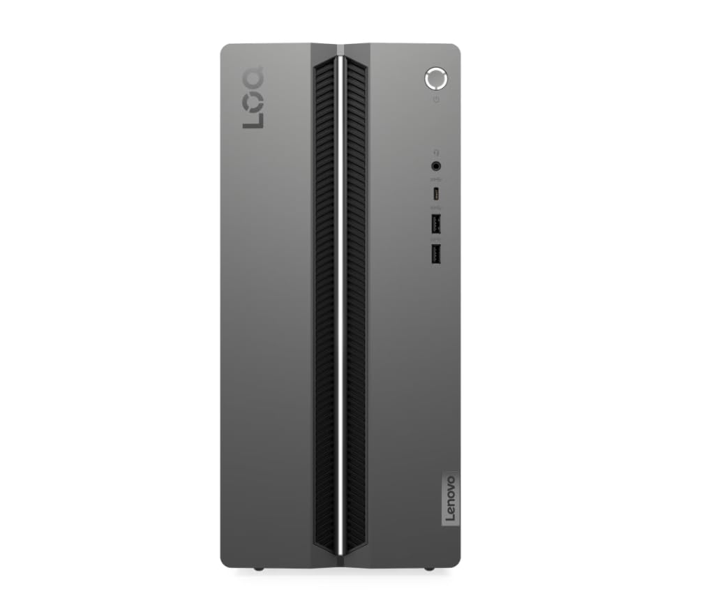 Lenovo LOQ Tower Gaming Desktop Computer, 10-core Intel i5-14400F, 16GB DDR5 RAM 512GB SSD, NVIDIA GeForce RTX 3050, Windows 11, Wired Keyboard &Mouse, PLUSERA Earphones & 8-in-1 Hub Included, Gray