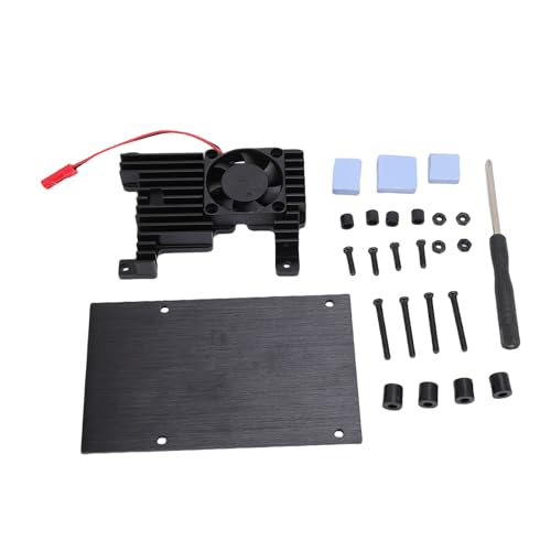 Carcasa de Aleación de Aluminio con Ventilador de Enfriamiento Pasivo para Orange Pi 3B, Caja para Placa de Desarrollo con Disipador de Calor, Almohadillas Térmicas y Ranuras de Ventilación miniatura 4