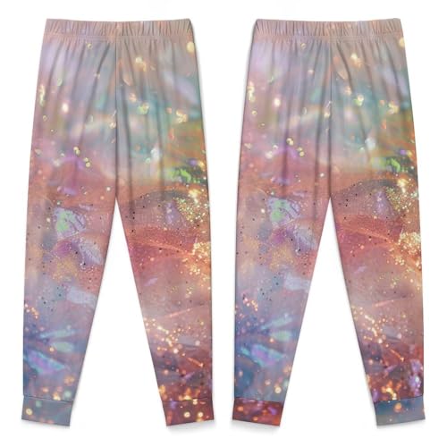 Rainbow Color Glitter SparkleChildren's Home Pajamas, Simple And Versatile, Suitable for Daily Wear110CM3