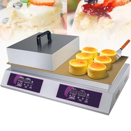 Electric Souffle Maker, Commercial Non-Stick Pancake Baker Machine 60-240? Temp Control Electric Muffin Maker Souffle Maker, For Home Kitchen, Restaurant, Bakery,Doublehead