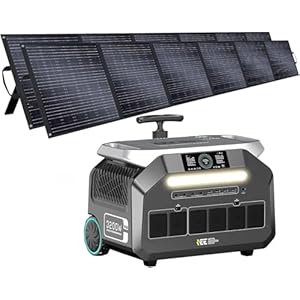 IEE 3200W(6400W Peak) Portable Power Station P3200, 2048Wh LiFePO4 Solar Generator with 2x500W Solar Panel, 1800W AC & 1000W Solar Charging, 14 Output Ports, APP & EPC, for Home/Camping/RV/Emergency